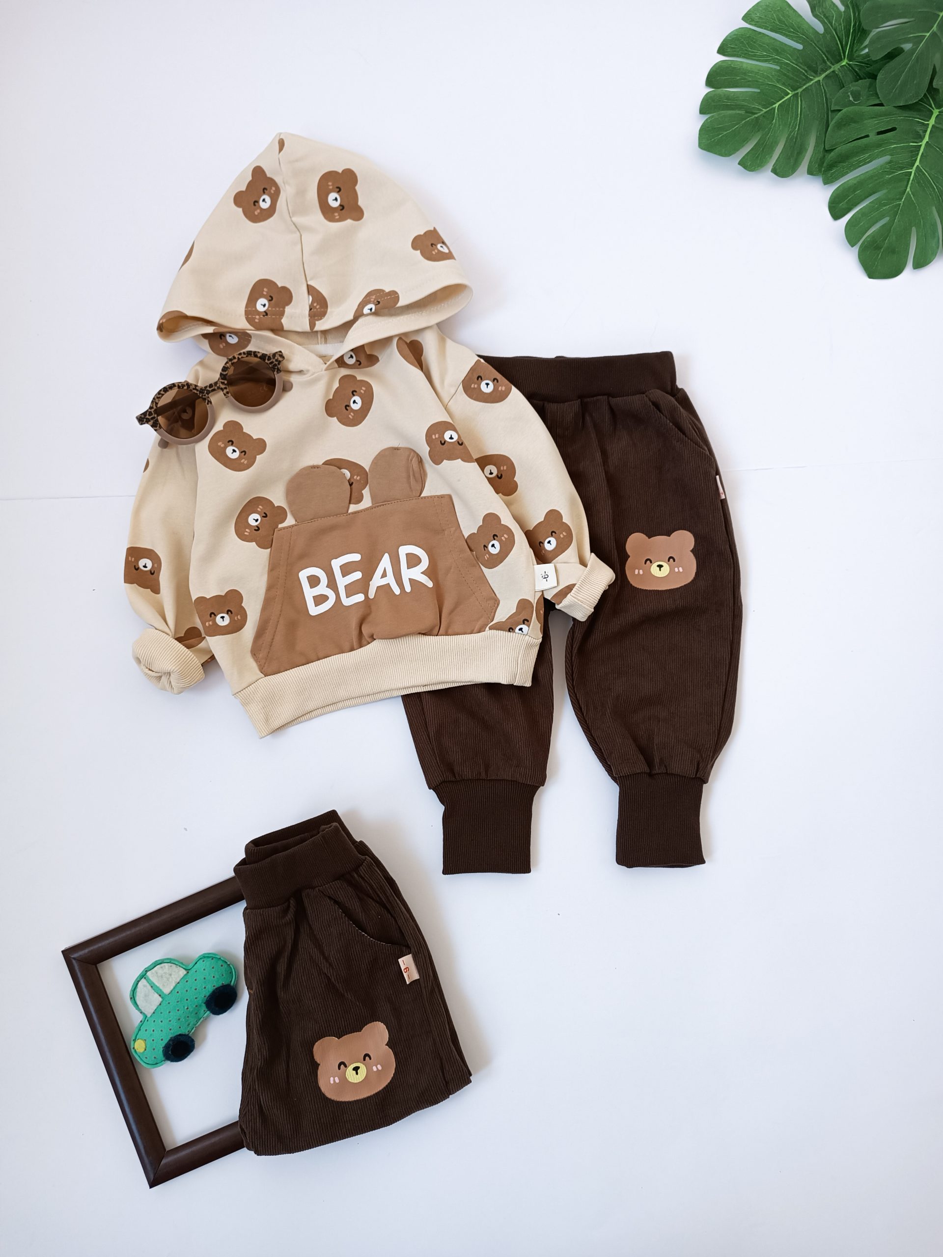 IMG_20231227_132659 هودی و شلوار تدی کرم - Image 1